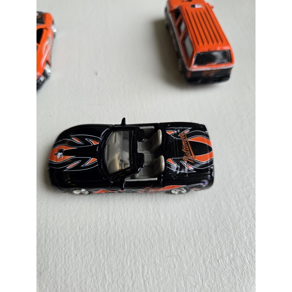 Baltimore Orioles Hot Wheels Cars Set Of 3 Suburban Corvette Porsche MLB Collect - Picture 6 of 12